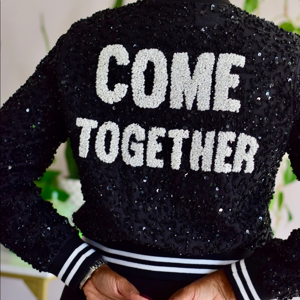 Alice+ Olivia Come Together Beatles Sequin Jacket